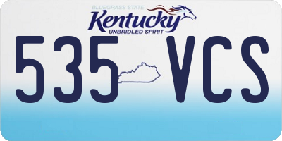KY license plate 535VCS