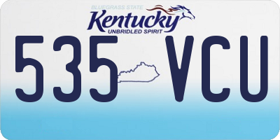 KY license plate 535VCU