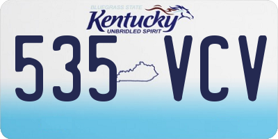 KY license plate 535VCV