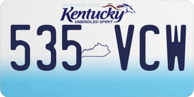 KY license plate 535VCW