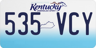 KY license plate 535VCY