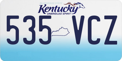 KY license plate 535VCZ