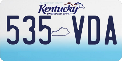 KY license plate 535VDA