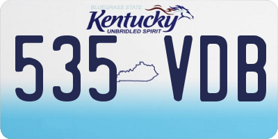 KY license plate 535VDB