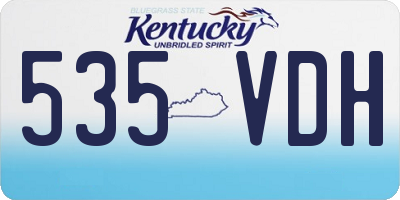 KY license plate 535VDH