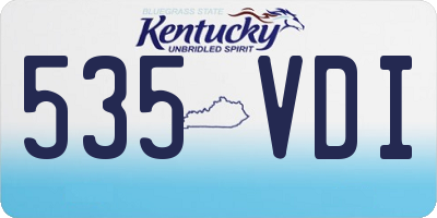 KY license plate 535VDI
