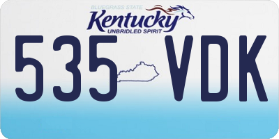 KY license plate 535VDK
