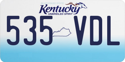 KY license plate 535VDL