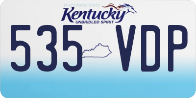 KY license plate 535VDP