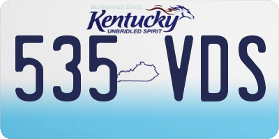 KY license plate 535VDS