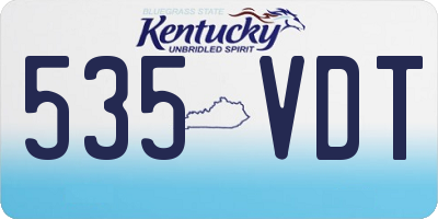 KY license plate 535VDT