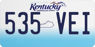 KY license plate 535VEI