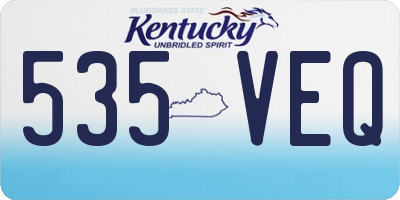 KY license plate 535VEQ