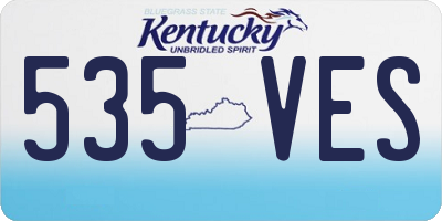 KY license plate 535VES