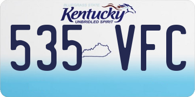 KY license plate 535VFC