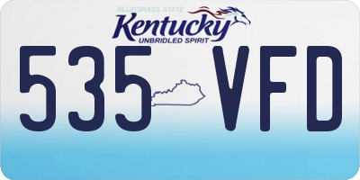 KY license plate 535VFD
