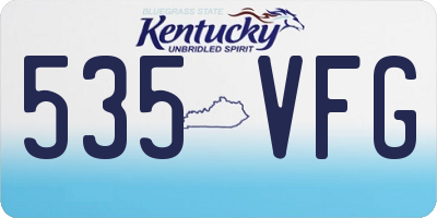 KY license plate 535VFG