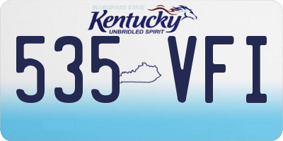KY license plate 535VFI