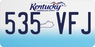 KY license plate 535VFJ