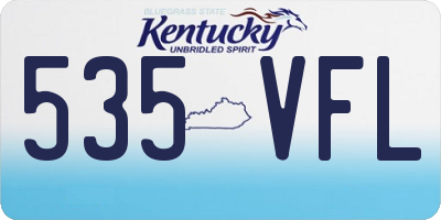 KY license plate 535VFL