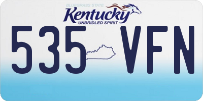 KY license plate 535VFN