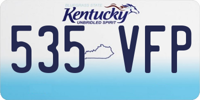 KY license plate 535VFP