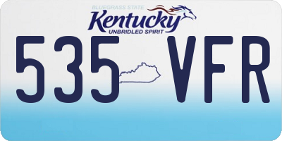 KY license plate 535VFR