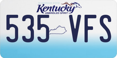 KY license plate 535VFS