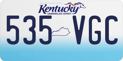 KY license plate 535VGC