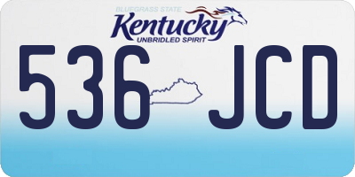 KY license plate 536JCD