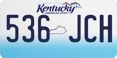 KY license plate 536JCH