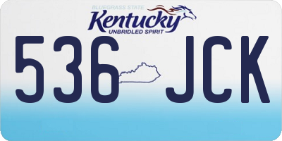 KY license plate 536JCK