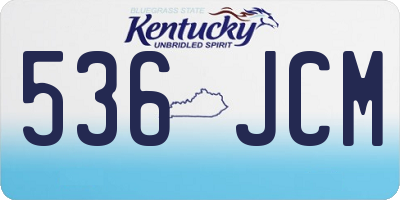 KY license plate 536JCM