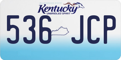 KY license plate 536JCP