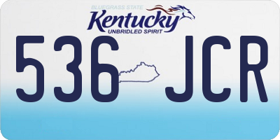 KY license plate 536JCR