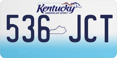 KY license plate 536JCT