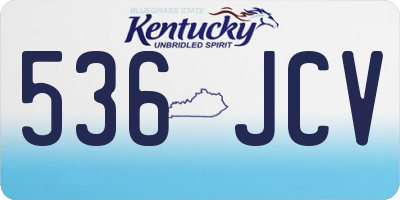 KY license plate 536JCV