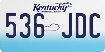 KY license plate 536JDC