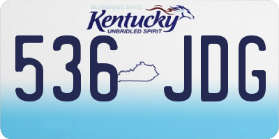 KY license plate 536JDG