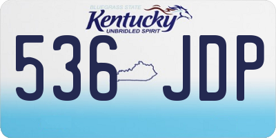 KY license plate 536JDP