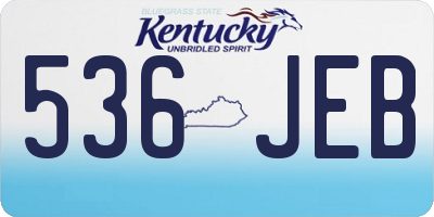 KY license plate 536JEB