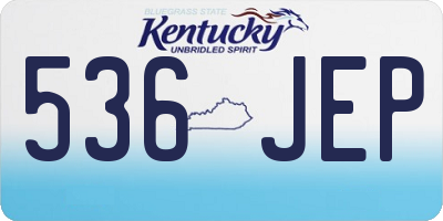KY license plate 536JEP