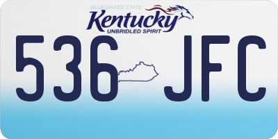 KY license plate 536JFC