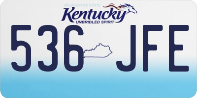 KY license plate 536JFE
