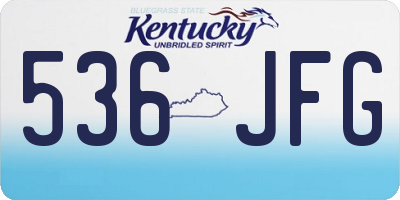 KY license plate 536JFG