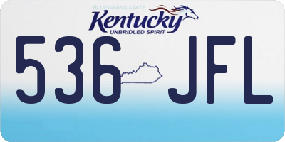 KY license plate 536JFL