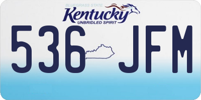 KY license plate 536JFM