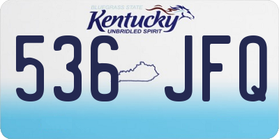 KY license plate 536JFQ