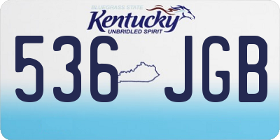 KY license plate 536JGB