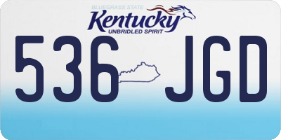 KY license plate 536JGD